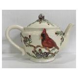 Porcelain cardinal tea pot by Jackson & perkins