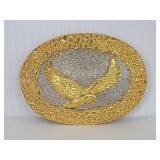 Vintage 1986 Wilmarth 3d eagle belt buckle