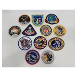 Twelve Apollo space mission Nasa patches