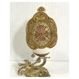 Ornate egg with gold colored accents w/crystals