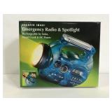 Sharper image emergency radio& spotlight