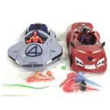 Spider-Man & human torch w/ vehicles