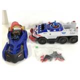 Batman & bat mobile and capt. America w/ vehicle