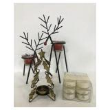 Tea lite candles and holders