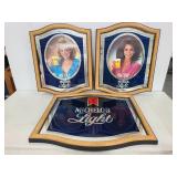 Michelob Light mirrored bar signs