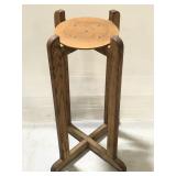 Vintage handcrafted wood plant stand