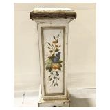 Chippy painted wood pillar painted plant stand