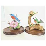Andrea Sadek ceramic bird figures on wood bases