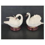 Pair of 1990 Florence Giuseppe Armani swans