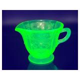 Vaseline Uranium glass creamer dish