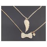 Angel wing and bow jeweled Claire