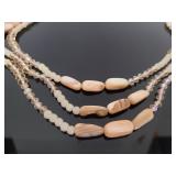 Vintage polished stone necklace