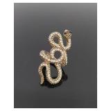Vintage stretch jeweled snake ring