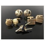 Vintage cuff links and pin