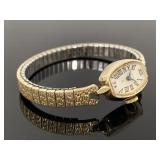Hamilton ladies gold tone stretch wrist watch