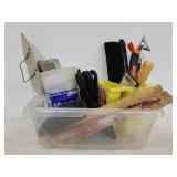 Putty knives, handles and paint can openers