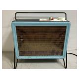 Titan blue painted metal heater