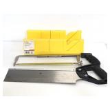 HDX 12in mitre box, hack saw, Stanley hand saw