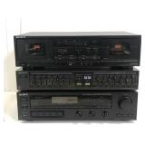 Sony stereo receiver, EQ, Dual cassette player
