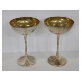 Pair of Leonard silver plate decorative cups