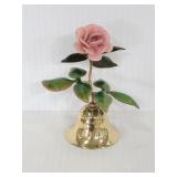 Metal rose and gold bell