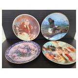 Four assorted decorative China plates