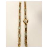 Gem Time Jade watch and bracelet set