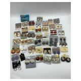 Large lot of assorted fashion costume earrings