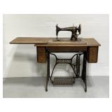 Antique Singer sewing machine table