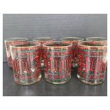 Seven Houze glass Happy Holidays cups