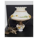 Handpainted hurricane hanging lamp