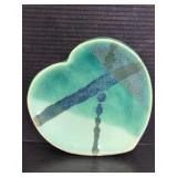 Signed Bush pottery heart trinket dish