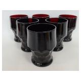 Set of 6 vintage  large Anchor Hocking glasses