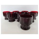 Vintage set of small Anchor Hocking glasses