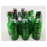 Collection of vintage glass swing top bottles