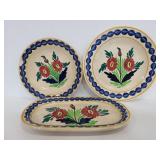 Auld Heather Ware Scotland dish trio