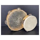 Two vintage tambourines