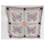 Hand sewn vintage baby quilt