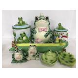 Ceramic frog decor collection