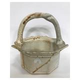 Signed pottery basket