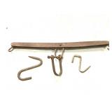 Rusty metal farm hardware pieces