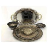 Lot of assorted silver plated and toned pieces