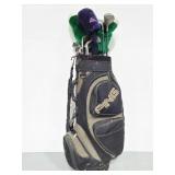 Ping golf bag with clubs