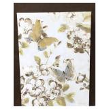 Textured butterfly art print on stretched canvas