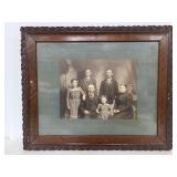 Framed antique black and white photo