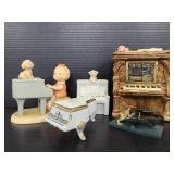 Piano figurines and musical piano
