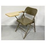 Folding metal desk chair