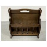 Vintage wooden magazine caddy