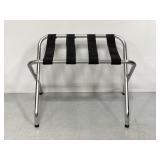 Chrome metal folding luggage stand