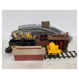 Collection of model train scene parts